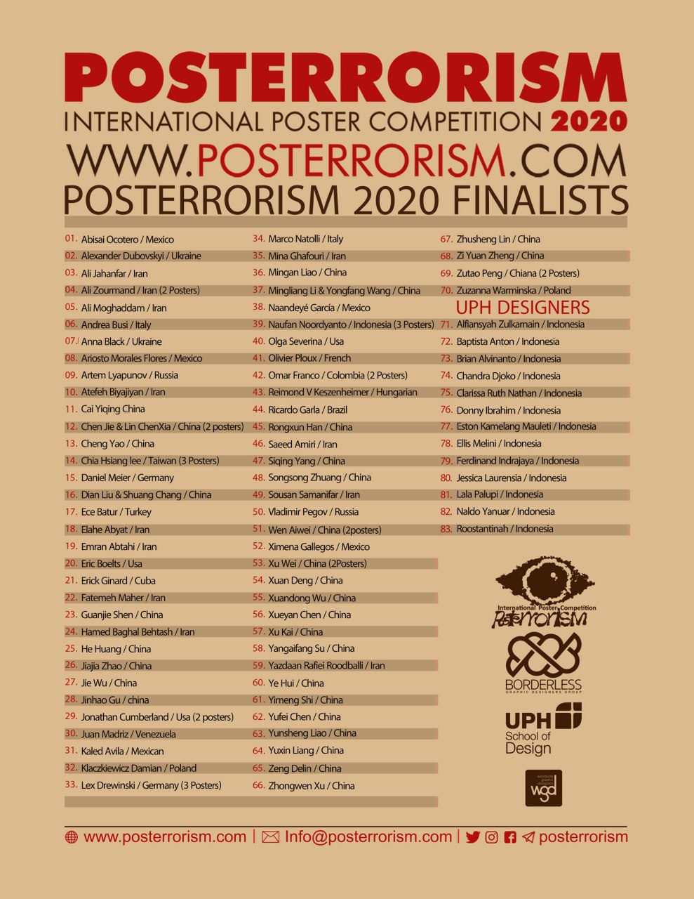 موفقیت طراحان پوستر ایرانی در مسابقه بین المللی (posterrorism) اندونزی